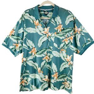 Tommy Bahama Mens Green Tropical Print Shirt Size XX-Large